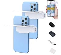 Mirror Effect Lens - Capture Stunning Reflections Instantly, Smartphone Camera Mirror Reflection Clip Kit, for Back Camera, Outdoor Photography (White 2pcs,Remote Control)