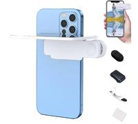 Mirror Effect Lens - Capture Stunning Reflections Instantly, Smartphone Camera Mirror Reflection Clip Kit, for Back Camera, Outdoor Photography (White,Remote Control)