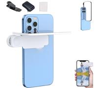Mirror Effect Lens - Capture Stunning Reflections Instantly, Smartphone Camera Mirror Reflection Clip Kit, Adjustable Angle Mobile Phone Camera Mirror Clip for Travel (White)