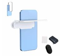 Mirror Effect Lens-Capture Stunning Reflections Instantly,Smartphone Camera Mirror Reflection Clip Kit,Horizontal Vertical Clip on Selfie Mirror,Adjustable HD Glass Vertical Clip on Selfie (White)