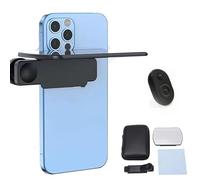 Mirror Effect Lens - Capture Stunning Reflections Instantly, Smartphone Camera Mirror Reflection Clip Kit,HD Glass Phone Shooting Reflection Mirror for Outdoor Travel Photography (Black)