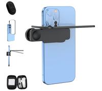 Mirror Effect Lens - Capture Stunning Reflections Instantly, Smartphone Camera Mirror Reflection Clip Kit, Adjustable HD Glass Vertical Clip on Selfie Mirrors for Travel Photography (Black)