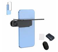 Mirror Effect Lens-Capture Stunning Reflections Instantly,Smartphone Camera Mirror Reflection Clip Kit,Horizontal Vertical Clip on Selfie Mirror,Adjustable HD Glass Vertical Clip on Selfie (Black)