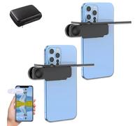 Mirror Effect Lens - Capture Stunning Reflections Instantly, Smartphone Camera Mirror Reflection Clip Kit, Adjustable Angle Phone Camera Mirror Clip, for Travel Photography (Black*2)