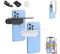 Mirror Effect Lens - Capture Stunning Reflections Instantly, Smartphone Camera Mirror Reflection Clip Kit, Adjustable Angle Mobile Phone Camera Mirror Clip for Travel (Black White)