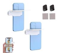 Mirror Effect Lens - Smartphone Camera Mirror Reflection Clip Kit, Adjustable Angle, Capture Stunning Reflections Instantly (2PCS White)