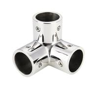 Mirror Polished Hand Rail Fitting - Stainless Steel 3 Way Marine Supplies