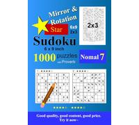 Mirror & Rotation Star Sudoku 1000 Puzzle Normal7: 6x9inch,9x9,2x3