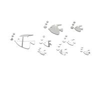 Mirror Wall Stickers DIY Fish Pattern Art Home Decor Kitchen For Refrigerator For Living Room Bathroom