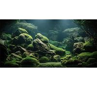 MIRRORANG 180x61cm Tanque de Peces Tropicales Cartel telón de Fondo río Cama y Lago Planta acuática Acuario Submarino Fondo Vinilo