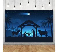 MIRRORANG 2.5x1.8m Fondo de Navidad con la Estrella de Belén, María José y el Rey, para fotografía de Año Nuevo, religión, Iglesia, Nacimiento de Jesús, decoración para Fiestas
