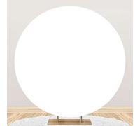 MIRRORANG Diámetro 2m Ronda Blanca Fondo Cubrir Blanco Puro Color sólido Cumpleaños Fiesta Fotografía Fondo Recién Nacido Baby Shower Fiesta Decoración, Poliéster