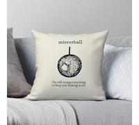 Mirrorball - Funda de almohada cuadrada de poliéster y lino, terciopelo, con cremallera, decorativa, para sofá o asiento
