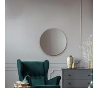 MirrorOutlet Espejo de Pared Biselado Redondo Circular sin Marco: 60 cm, Elegante Espejo Circular de Pared