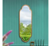 MirrorOutlet The Duplici - Espejo de Pared Ovalado con Marco de Metal Dorado de Doble Arco, 102 cm x 35,5 cm