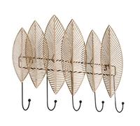 Mirrors and More Inusual perchero de pared Alma de metal en negro y dorado, ancho de 35 cm