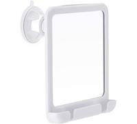 MIRRORVANA Espejo de Ducha para Afeitado - Espejo antivaho irrompible con Ventosa 20 cm x 17 cm (Blanco)