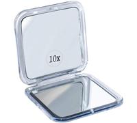 MIRRORVANA Espejo de Maquillaje de Aumento 10X para Viajes - Mini Espejo Compacto portátil de Doble Cara 10X/1X para Mujer Cuadrado 3.3 x 3.3 Pulgadas