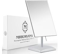 MIRRORVANA Espejo de Mesa Grande para baño y tocador - Espejo de Maquillaje portátil de sobremesa 18 cm x 25 cm (Plata)