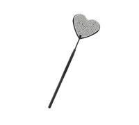 Mirrour - Extensión de pestañas de acero inoxidable desmontable en forma de corazón, suministros de extensión de pestañas, espejo de maquillaje portátil