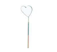 Mirrour - Extensión de pestañas de acero inoxidable desmontable en forma de corazón, suministros de extensión de pestañas, espejo de maquillaje portátil