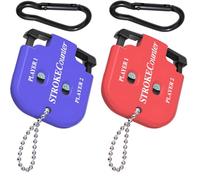 Mirrwin 2 Piezas Contadores de Golpes de Golf, Contador Manual con 2 Llavero Indicador de Puntuació Contador de Puntuaciones de Golf Accesorios de Golf Contador Mecánico para Golf y Juegos de Pelota