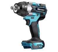 MIRTHBUY Llave de impacto con batería de 700 N.m, 18 V, atornillador de impacto con batería, 1/2 pulgadas, llave de impacto sin escobillas para Makita BL1830, BL1830B, BL1840, BL1840B, BL1850,