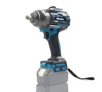 MIRTHBUY Llave de impacto inalámbrica de 1800 N.m para Makita 18 V, máx. 4000 RPM, 1/2 pulgadas, sin escobillas, atornillador de impacto eléctrico con luz LED, 4 niveles de velocidad, para reparación