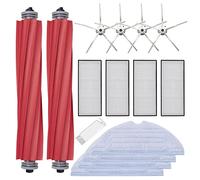 MIRTUX Pack de repuestos compatible con Roborock S7 S75 S70 S7Max S7Maxv T7s Plus. Kit con filtros, cepillos laterales, rodillo central y mopas. Recambio aspiradora robot Xiaomi Roborok S7