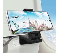 Miruchertter Soporte de teléfono de avión manos libres, compacto, soporte de teléfono de viaje con rotación de 360 grados, esencial universal de viaje, ideal para avión, mesa, bandeja
