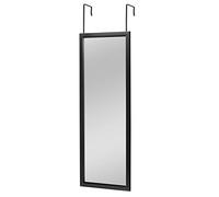 MIRUO Espejo de Pared para Colgar sobre la Puerta, Marco de poliestireno para baño, Dormitorio, Sala de Estar, Dormitorio y más (Negro, 43 x 16 Pulgadas)