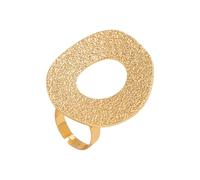 Mirweon Anillos de metal irregulares martillados con banda abierta ajustable, joyería de moda, hecha a mano, texturizada, ajustable, talla única, como se describe, como se describe