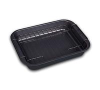 Mirweon Bandeja antiadherente para pescado a la parrilla, bandeja para hornear pasteles, queso, galletas, pan, con estante, utensilios de cocina, utensilios de cocina, moldes para hornear pan de