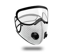 Mirweon Cara de ciclismo con filtro de carbón activo, a prueba de polvo, lavable, para entrenamiento al aire libre, cara deportiva