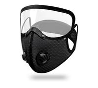Mirweon Cara de ciclismo con filtro de carbón activo, a prueba de polvo, lavable, para entrenamiento al aire libre, cara deportiva