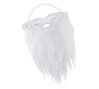 Mirweon Disfraz de barba falsa, bigote de anciano, para Halloween, accesorios para el cabello para disfrazarse, fiesta de cosplay, divertido bigote de Halloween