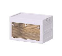 Mirweon Elegante armario plegable organizador de ropa plegable con cubo de almacenamiento y varillas para colgar, ahorro de espacio