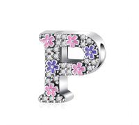 Mirweon Elegante colgante con inicial con diamantes de imitación coloridos, accesorio portátil para uso diario y suministros de fiesta, accesorios para hacer joyas, talla única, como se describe, como