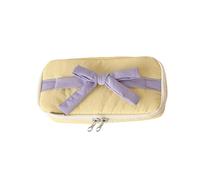 Mirweon Lovely Bows - Estuche para lápices de gran capacidad, bolsa para bolígrafos con lazo, suministros de oficina para estudiantes, espaciosa caja de almacenamiento con lazos, bolígrafo con lazo