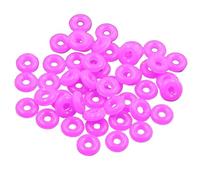 Mirweon Paquete de 100 anillos espaciadores de silicona, accesorios para hacer joyas, anillos fáciles de enhebrar, accesorios hechos a mano, espaciadores de cuentas de joyería