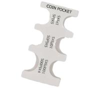 Mirweon Soporte para monedas que ahorra espacio con bandejas extraíbles portátil para separación de juegos de monedas y fácil acceso para uso diario en el hogar, Clear