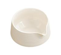 Mirweon Tazón ergonómico blanco matcha hecho a mano de cerámica resistente, taza de té de gran capacidad para uso doméstico u oficina, juego de té blanco clásico
