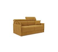 Miryam sofá cama con reposacabezas reclinables en suave tejido antimanchas t31 169 cm amarillo