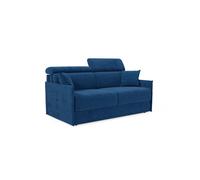 Miryam sofá cama con reposacabezas reclinables en suave tejido antimanchas t31 169 cm azul
