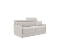 Miryam sofá cama con reposacabezas reclinables en suave tejido antimanchas t31 169 cm blanco