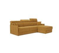 Miryam sofá cama esquinero con reposacabezas reclinables en tejido antimanchas t31 252 cm derecho amarillo