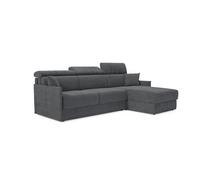 Miryam sofá cama esquinero con reposacabezas reclinables en tejido antimanchas t31 272 cm derecho antracita