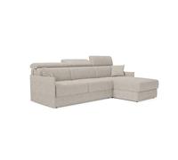 Miryam sofá cama esquinero con reposacabezas reclinables en tejido antimanchas t31 272 cm derecho crema