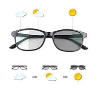 MIRYEA Gafas De Distancia Corto De Vista Miopía Hombres Mujeres Bisagras Resorte Transición Fotocrómico Gafas de sol Negro Montura Completa Para Miopes ESTAS NO SON GAFAS DE LECTURA
