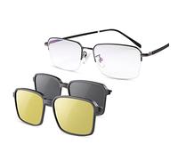 MIRYEA Gafas de Lectura Multifocales Progresivas Bloqueo de Luz Azul Lentes Computadora Lectores Hombres Mujeres Antideslumbrantes Protección UV400 + 2 Piezas Magnético Clip Gafas de Sol Polarizadas